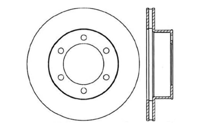 StopTech 95-03 Toyota Tacoma (6 Lug) / 96-00 4Runner Front Left Slotted & Drilled Rotor