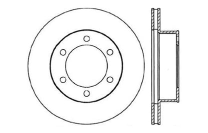 StopTech 95-03 Toyota Tacoma (6 Lug) / 96-00 4Runner Front Right Slotted & Drilled Rotor