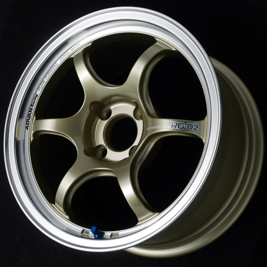 Advan RG-D2 15x7.0 +42 4-100 Machining & Champagne Gold Wheel