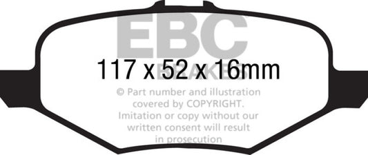 EBC 13+ Ford Explorer 3.5 Twin Turbo 4WD Ultimax2 Rear Brake Pads