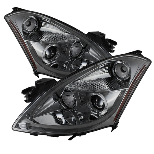 Spyder Nissan Altima 4Dr 10-12 Projector Headlights Light DRL LED Halo Smke PRO-YD-NA104D-LTDRL-SM