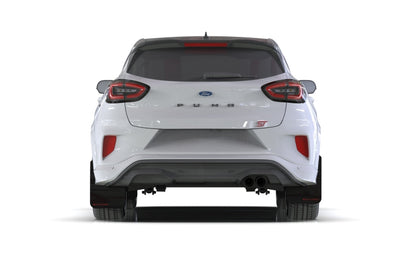 Rally Armor 20-24 Ford Puma ST Black Mud Flap w/White Logo