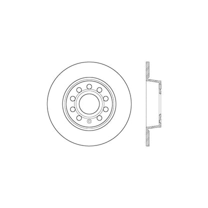 Stoptech 10-13 VW Golf/GTI/Jetta w/ 272mm Rear Disc Rear Premium High Carbon Cryo Brake Rotor