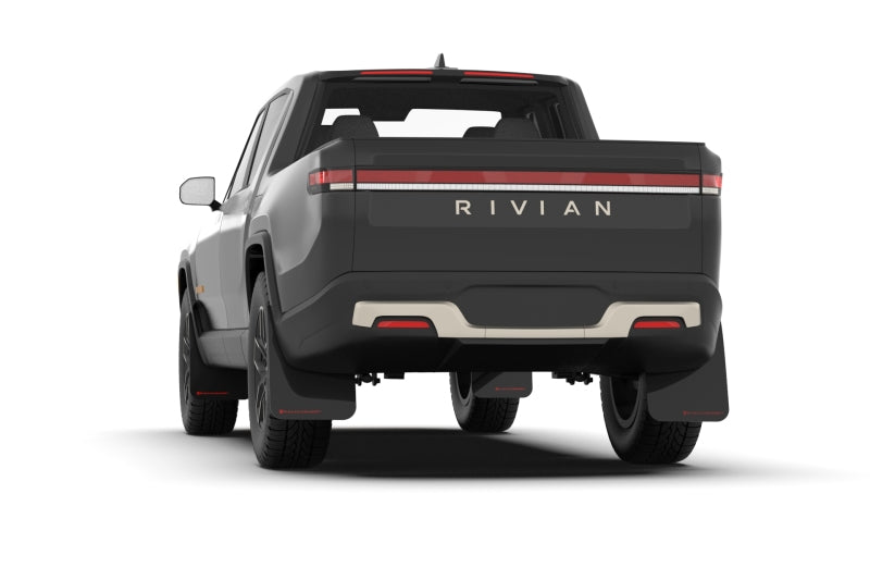 Rally Armor 22-25 Rivian R1T Black UR Mud Flap w/Nitrous Blue Logo