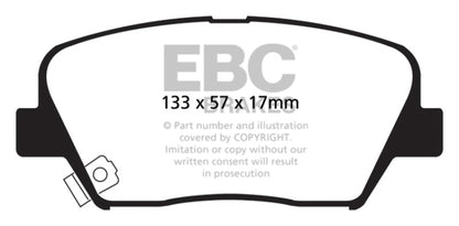 EBC 12+ Hyundai Azera 3.3 Ultimax2 Front Brake Pads