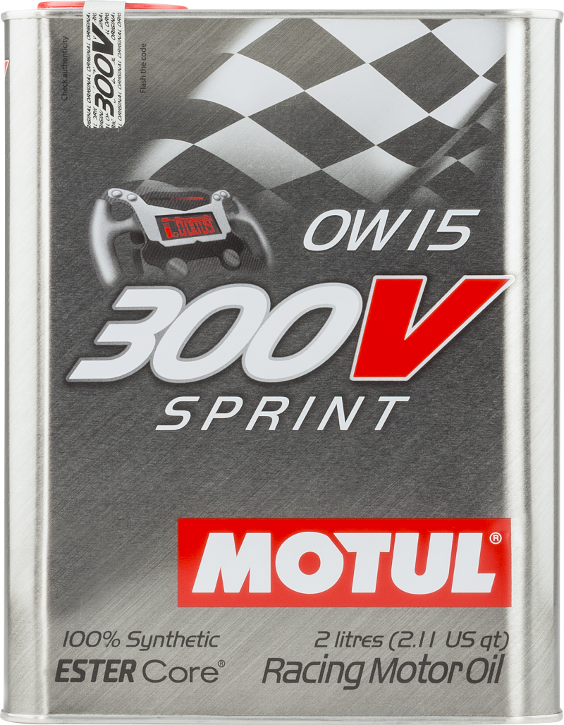 Motul 2L Synthetic-ester Racing Oil 300V SPRINT 0W15