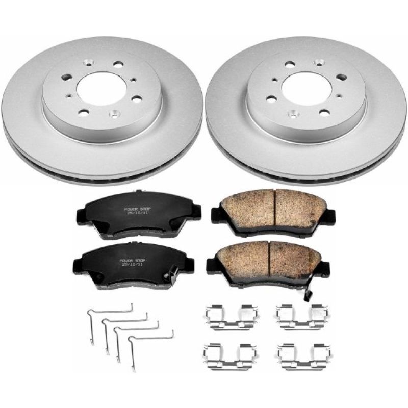 Power Stop 03-05 Honda Civic Front Z17 Evolution Geomet Coated Brake Kit