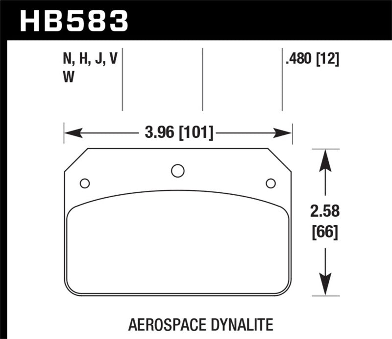 Hawk DR-97 Brake Pads for Aerospace Dynalite Caliper w/ 0.218in Center Hole