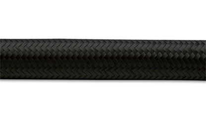 Vibrant -8 AN Black Nylon Braided Flex Hose (2 foot roll)