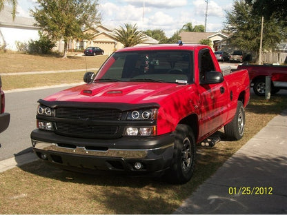 Spyder Chevy Silverado 1500 03-06 Projector LED Halo LED Amber Reflctr Blk PRO-YD-CS03-AM-BK