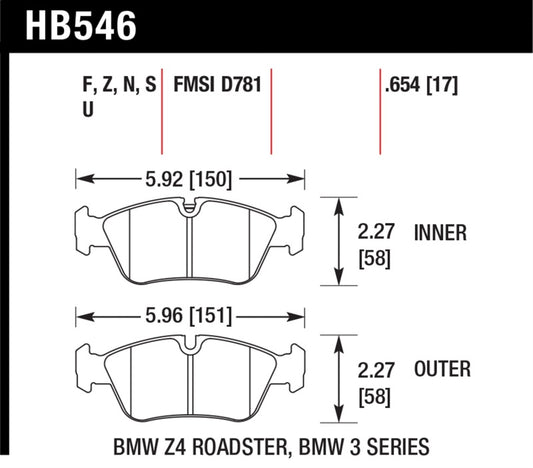 Hawk Performance Ceramic Street Brake Pads