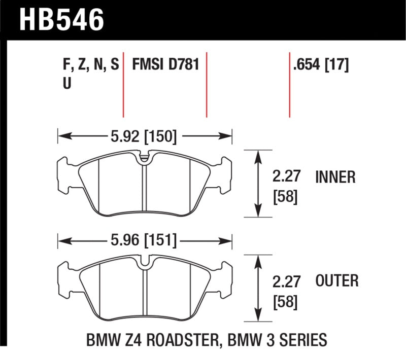 Hawk HT-10 Street Brake Pads