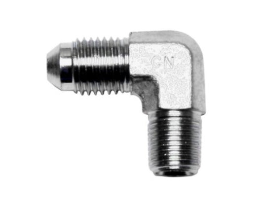 Wilwood 90 Deg Elbow Fitting -4 AN NPT Male to 1/8-27