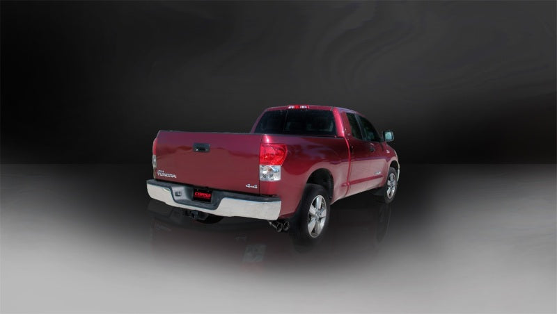 Corsa 2009-2010 Toyota Tundra 5.7L V8 3in Cat-Back Single Side w Twin 4in Black Pro-Series Tips