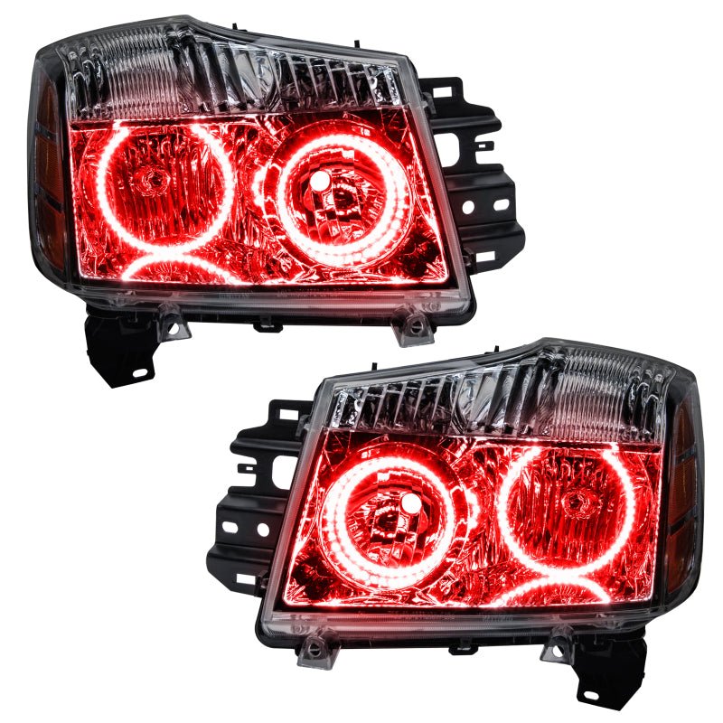 Oracle Lighting 08-15 Nissan Armada Pre-Assembled LED Halo Headlights -Red NO RETURNS