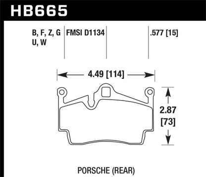 Hawk 05-14 Porsche Boxter/07-14 Cayman DTC-30 Rear Brake Pads