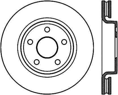 StopTech Slotted Sport Front Right Brake Rotor 11-17Jeep Grand Cherokee (Exludes SRT8)