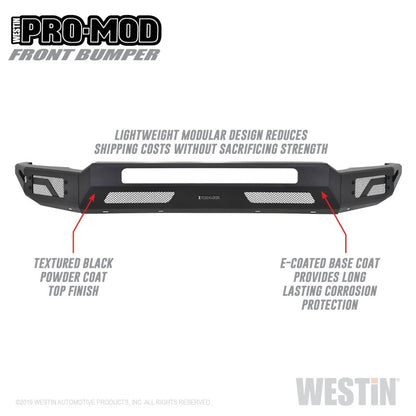 Westin 2011-2016 Ford F-250/350/450/550 Super Duty Pro-Mod Front Bumper - Textured Black