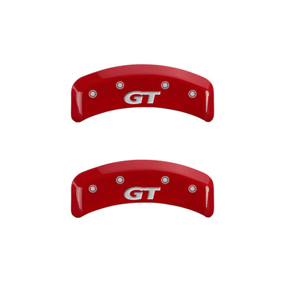 MGP 4 Caliper Covers Engraved Front Mustang Engraved Rear SN95/GT Red finish silver ch