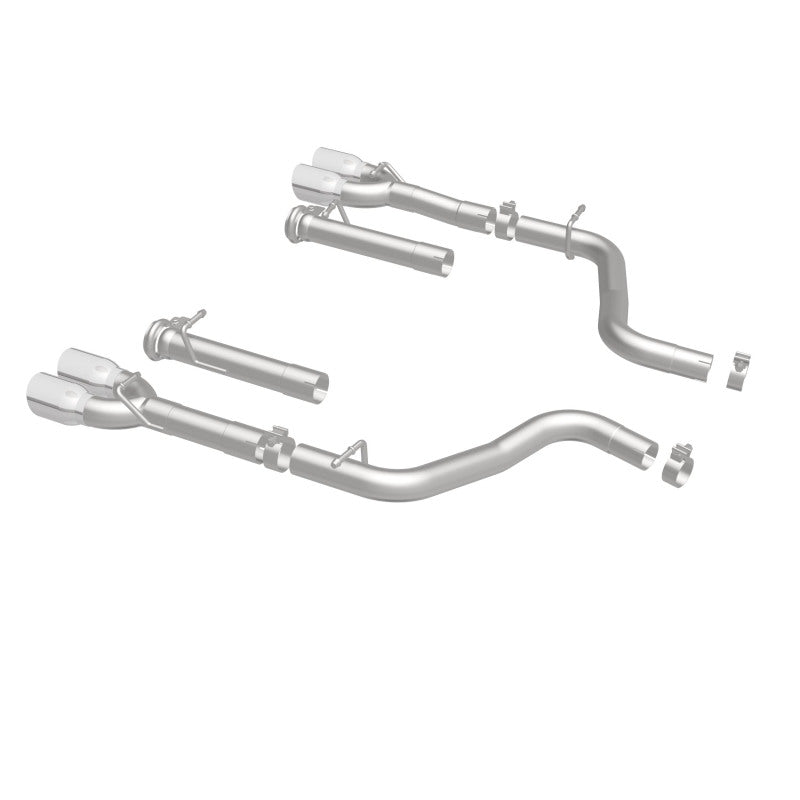 MagnaFlow Axle-Back, SS, 2.5in, Quad Split Rear 3.5in Tip 2015 Dodge Challenger R/T 5.7L