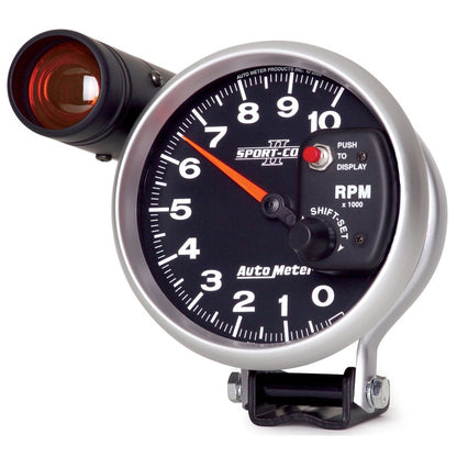 Autometer Sport-Comp II 5 inch 0-10000 RPM Pedestal Mount Tachometer Shift-Lite