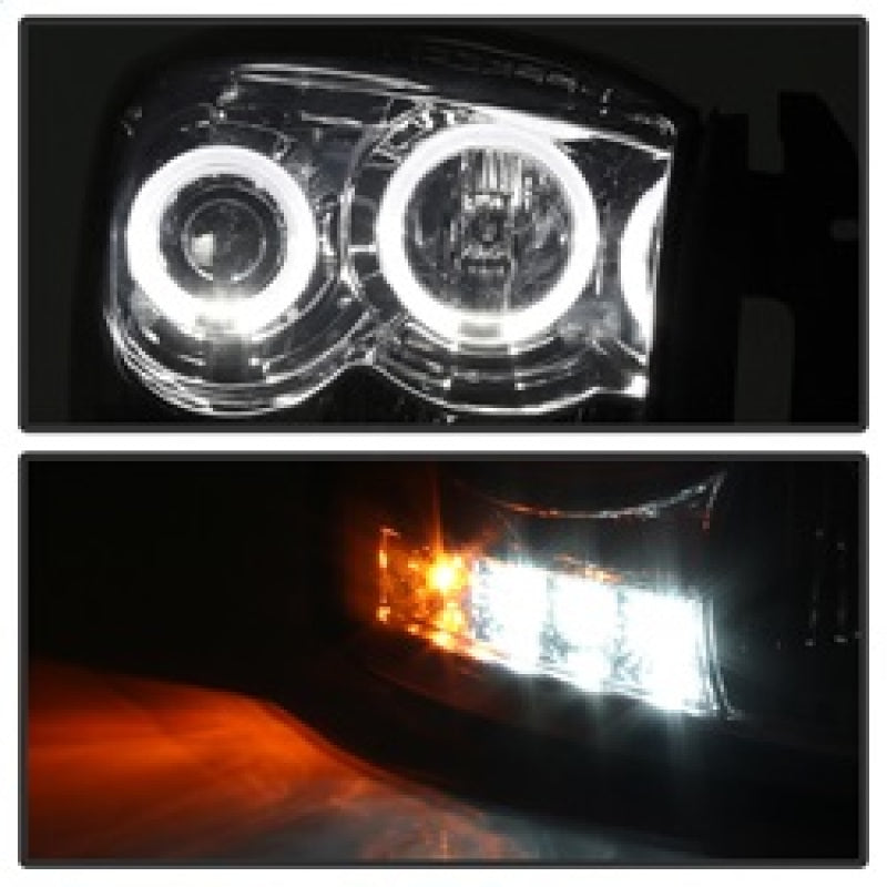 Spyder Dodge Ram 1500 06-08/Ram 2500 06-09 Projector Headlights LED Halo LED Smke PRO-YD-DR06-HL-SM