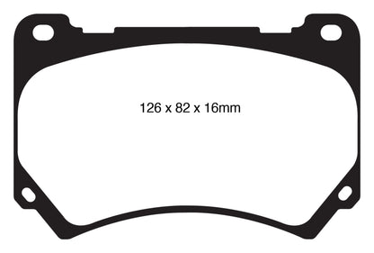 EBC 11+ Hyundai Equus 4.6 Yellowstuff Front Brake Pads