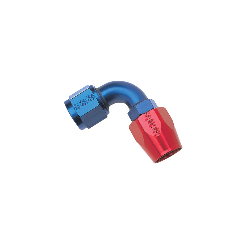 Russell Performance -20 AN Red/Blue 90 Degree Full Flow Hose End