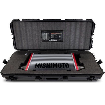 Mishimoto Universal Carbon Fiber Intercooler - Gloss Tanks - 450mm Black Core - S-Flow - G V-Band