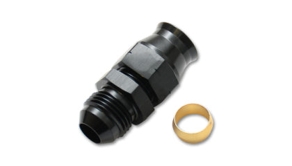Vibrant -8AN Male to 3/8in Tube Adapter Fitting (w/ Brass Olive Insert)
