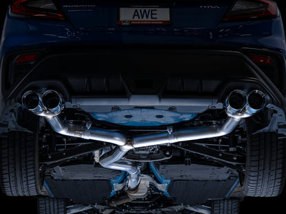 AWE Tuning 2022+ VB Subaru WRX Track Edition Exhaust - Chrome Silver Tips