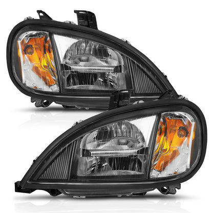 ANZO 1996-2013 Freightliner Columbia LED Crystal Headlights Black Housing w/ Clear Lens (Pair)