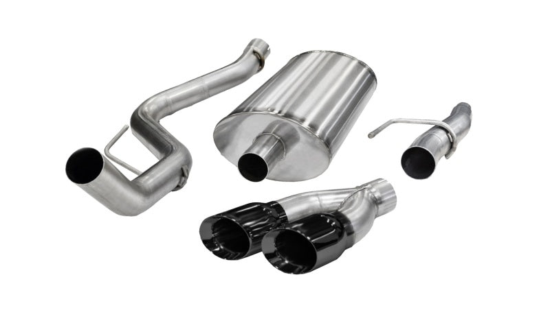 Corsa 11-13 Ford F-150 5.0L V8 Black Sport Cat-Back Exhaust