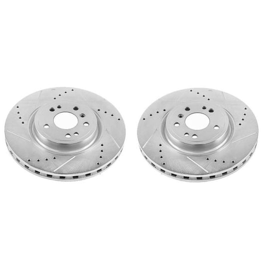 Power Stop 16-17 Mercedes-Benz GLE300d Front Evolution Drilled & Slotted Rotors - Pair