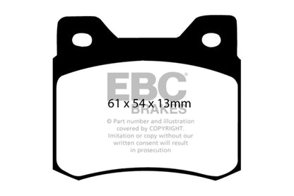 EBC 84-86 Mercedes-Benz 190/190E 2.3 Redstuff Rear Brake Pads