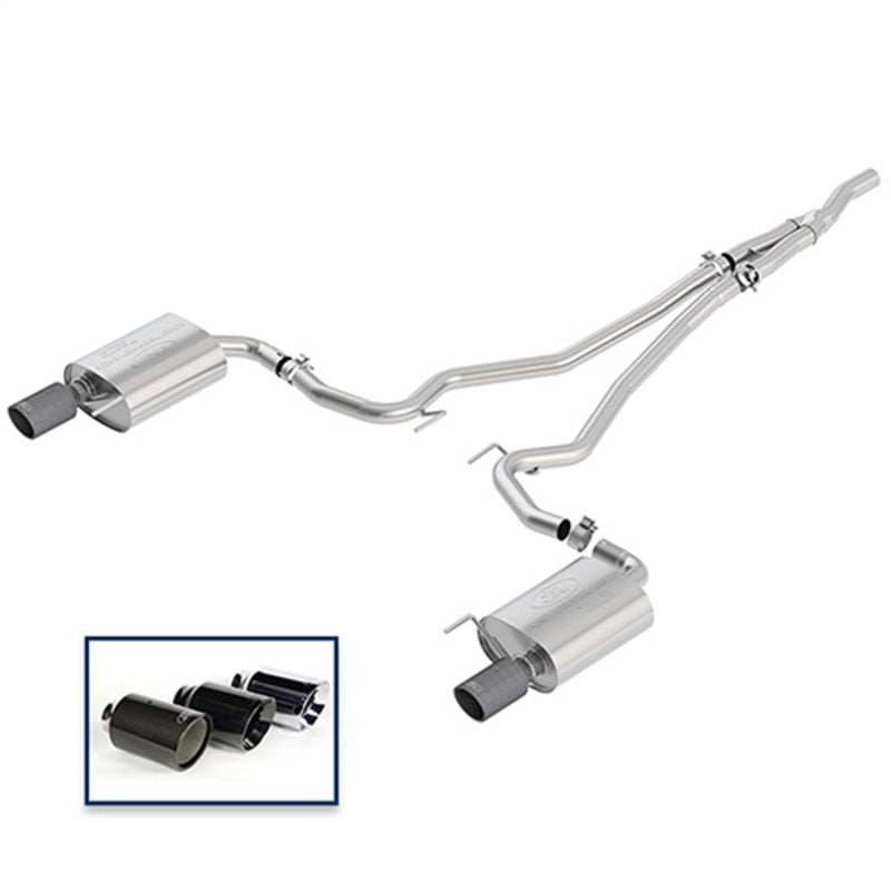 Ford Racing 2018 Mustang 2.3L Ecoboost Cat-Back Touring Exhaust System w/Carbon Fiber Tips