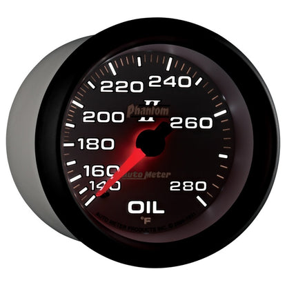 AutoMeter Gauge Oil Temp 2-5/8in. 140-280 Deg. F Mechanical Phantom II