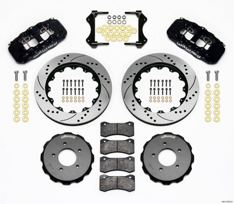 Wilwood AERO6 Front Hat Kit 14.00 Drilled 99-06 BMW E46