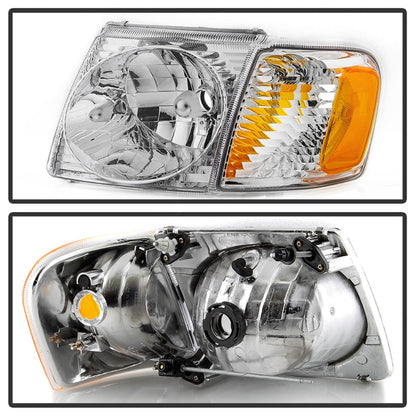 xTune 01-03 Ford Explorer Sport 4pc OEM Style Headlights w/Corners - Chrome (HD-JH-FEXP01-ST-C)