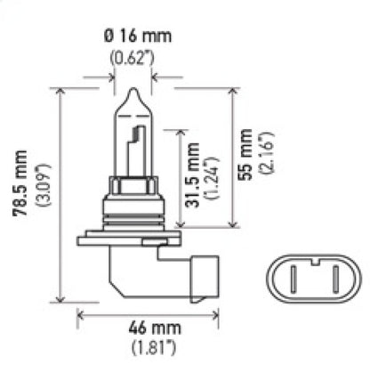 Hella Bulb 9005/HB3 12V 65W P20d T4 LONGLIFE