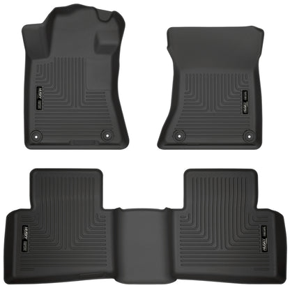 Husky Liners 19-23 Nissan Altima WeatherBeater Black Front & Second Seat Floor Liner