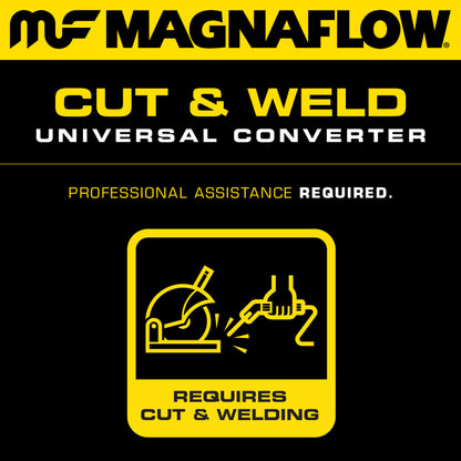 MagnaFlow Conv Univ 5inch Spun Met. 2.5inch C/C