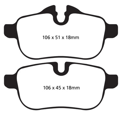 EBC 09+ BMW Z4 3.0 (E89) Greenstuff Rear Brake Pads