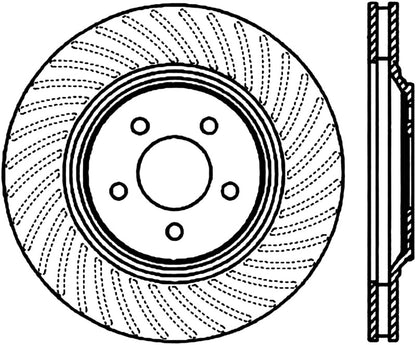 StopTech 94-04 Ford Mustang SVT Cobra Slotted & Drilled Sport Front Right Brake Rotor