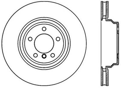 StopTech 07-10 BMW 335i Cross Drilled Left Front Rotor