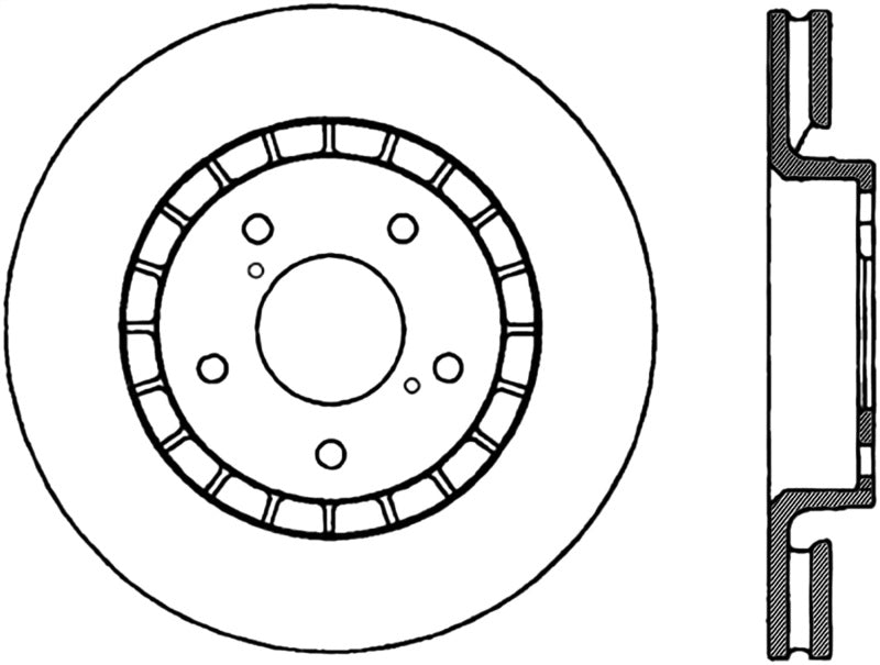 StopTech 06-09 Lexus IS350 / 07-08 GS350 2WD Drilled Right Front Rotor