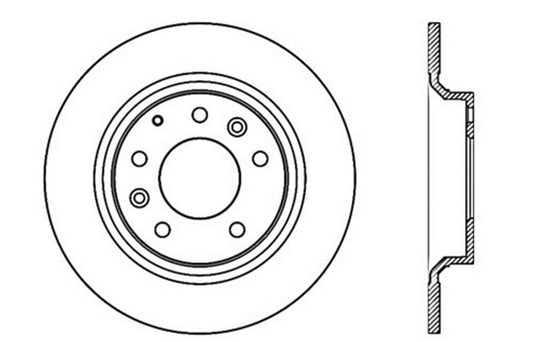 StopTech 06-10 Ford Fusion / 06-10 Mazda Miata MX-5 / 03-09 Mazda 6 Drilled Left Rear Rotor