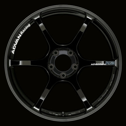 Advan RGIII 18x10.5 +25 5-114.3 Racing Gloss Black Wheel