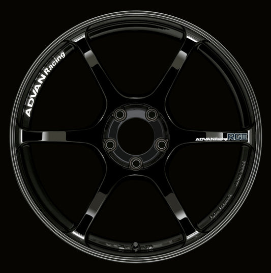 Advan RGIII 18x10.5 +25 5-114.3 Racing Gloss Black Wheel