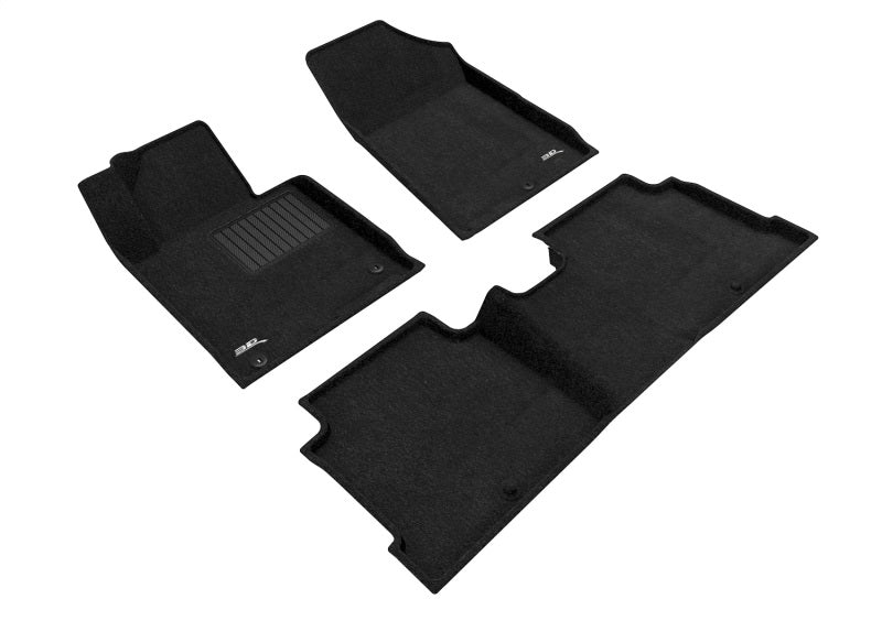 3D MAXpider 15-19 Hyundai Sonata / Elegant 1st 2nd Row - Floor Mat Set (Black)